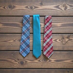 Elegant‎ Men's Tie Collection - Blue, Red, and Plaid